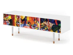 Móvel De Tv* Mueble de TV - 170х59х48 cm - T4 - The Turning Road, Branco Bege
