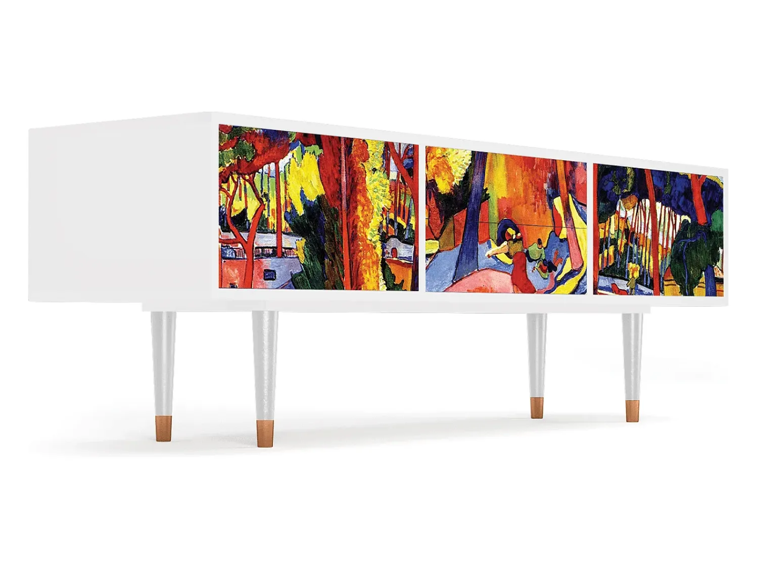 Móvel De Tv* Mueble de TV - 170х59х48 cm - T4 - The Turning Road, Branco Bege