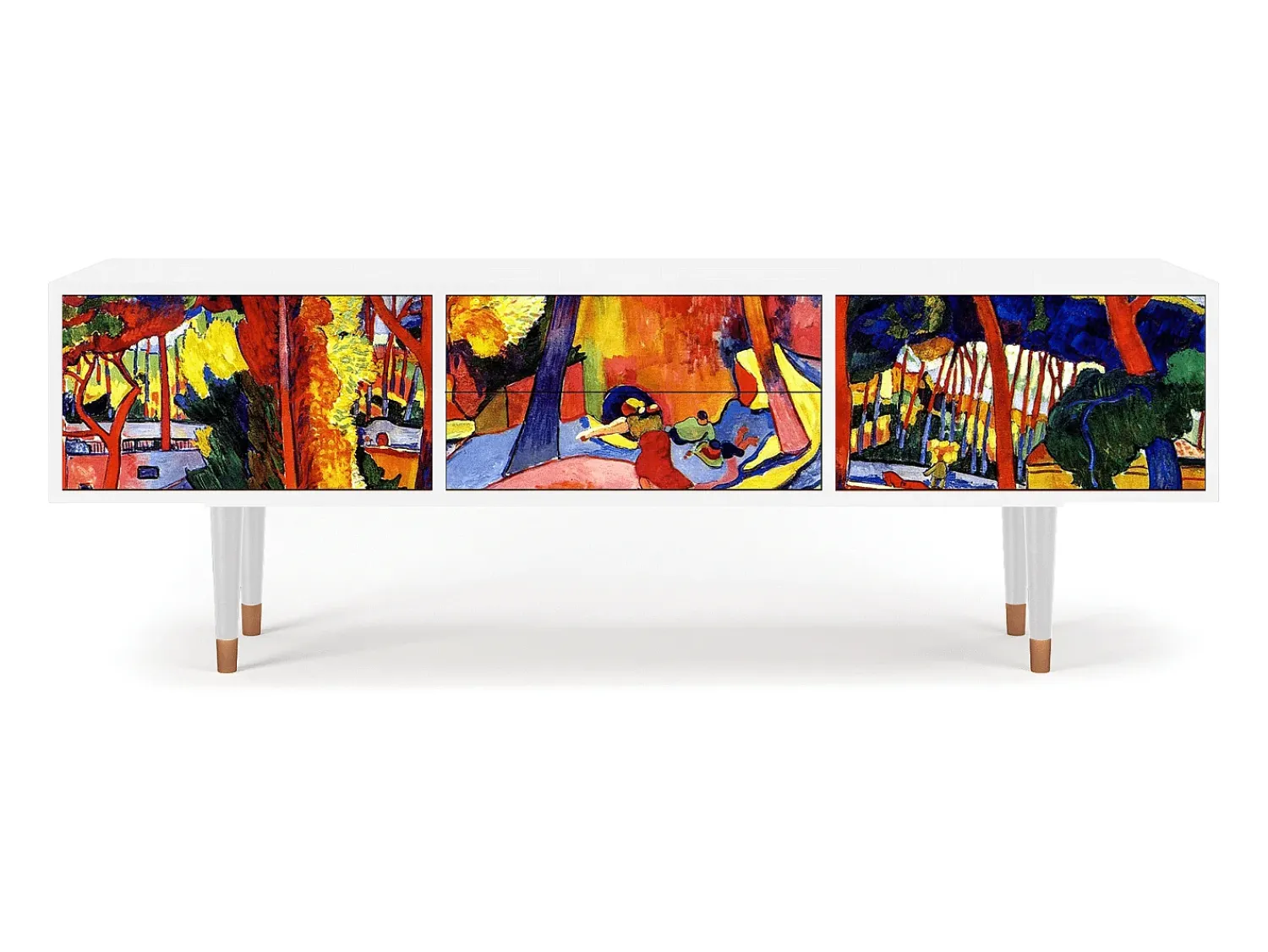 Móvel De Tv* Mueble de TV - 170х59х48 cm - T4 - The Turning Road, Branco Bege