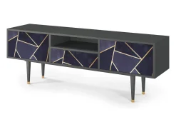 Móvel De Tv* Mueble de TV - 170х59х41 cm - T6 - The Amethyst, Antracite Cinza antracite
