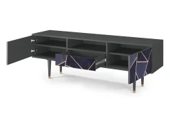 Móvel De Tv* Mueble de TV - 170х59х41 cm - T6 - The Amethyst, Antracite Cinza antracite