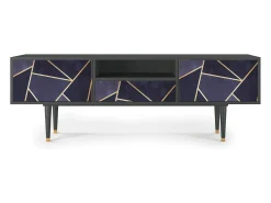 Móvel De Tv* Mueble de TV - 170х59х41 cm - T6 - The Amethyst, Antracite Cinza antracite