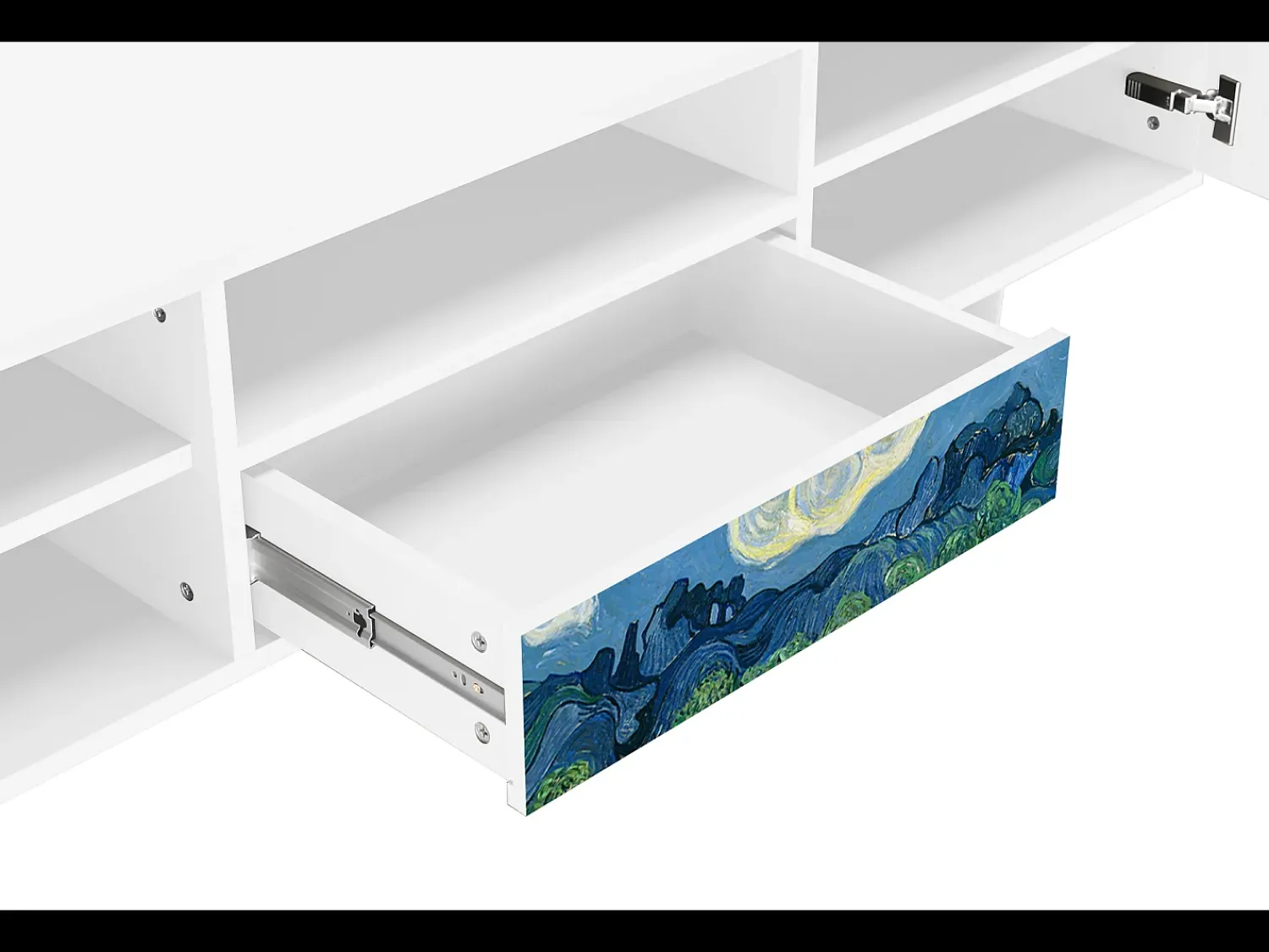 Móvel De Tv| Mueble de TV - 170х59х41 cm - T6 - The Oil Trees, Branco Bege