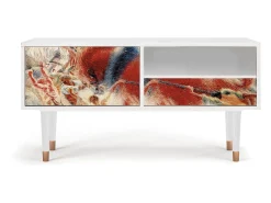 Móvel De Tv| Mueble de TV - 115х59х48 cm - T3 - The City Rises, Branco Bege