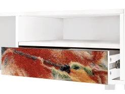 Móvel De Tv| Mueble de TV - 115х59х48 cm - T3 - The City Rises, Branco Bege