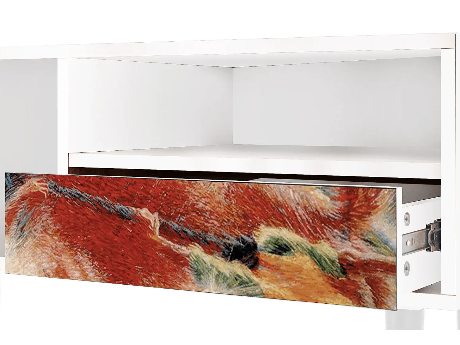 Móvel De Tv| Mueble de TV - 115х59х48 cm - T3 - The City Rises, Branco Bege