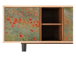Móvel De Tv| Mueble de TV - 150х69х41 cm - T5 - The Poppy Field , Nogueira Castanho