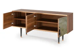 Móvel De Tv| Mueble de TV - 150х69х41 cm - T5 - The Poppy Field , Nogueira Castanho
