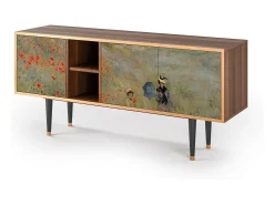 Móvel De Tv| Mueble de TV - 150х69х41 cm - T5 - The Poppy Field , Nogueira Castanho
