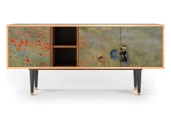 Móvel De Tv| Mueble de TV - 150х69х41 cm - T5 - The Poppy Field , Nogueira Castanho