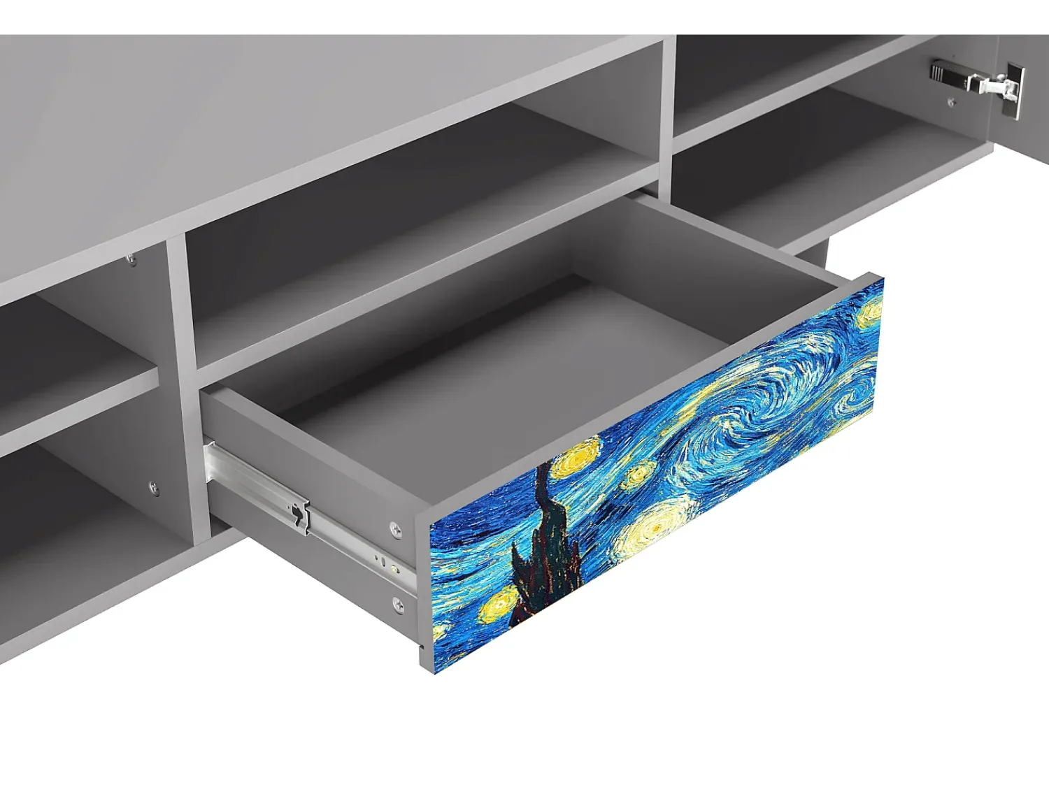 Online Mueble de TV - 170х59х41 cm - T6 - The Starry Night , Cinza Cinzento