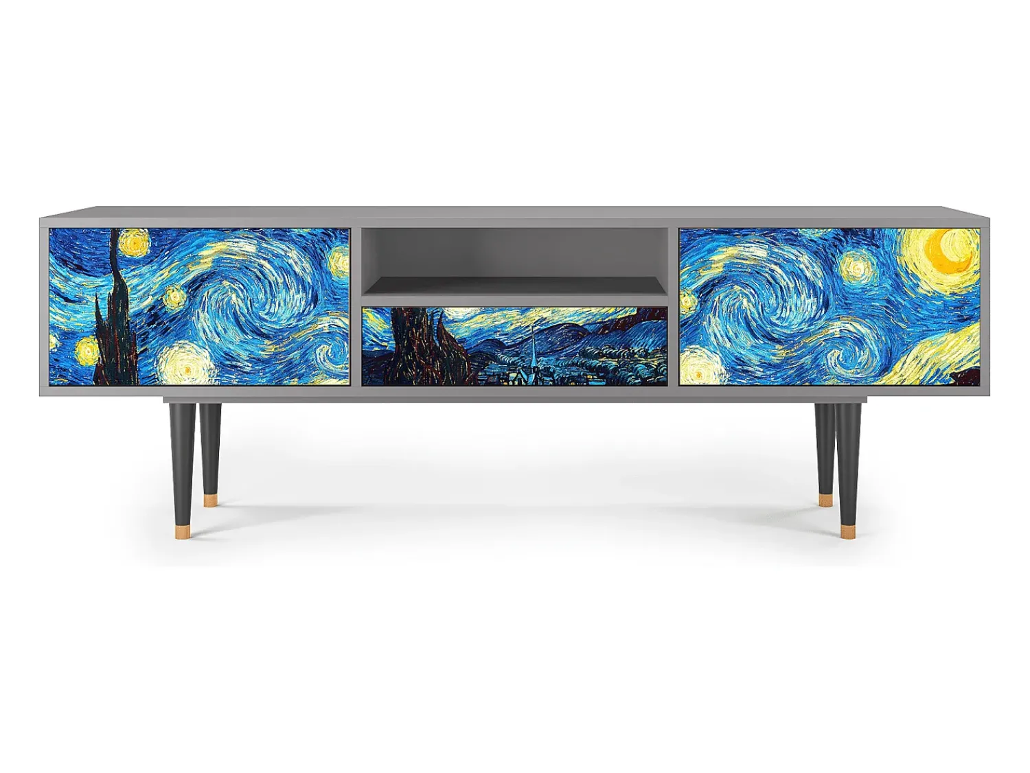 Online Mueble de TV - 170х59х41 cm - T6 - The Starry Night , Cinza Cinzento