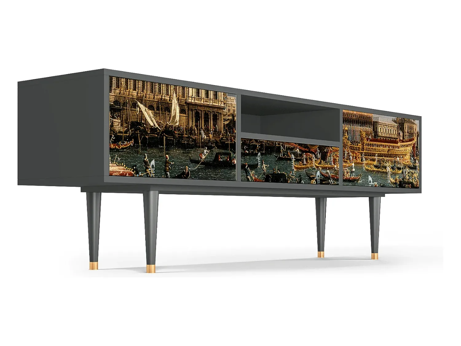 Mueble de TV - 170х59х41 cm - T6 - The Bucintoro, Antracite^ Móvel De Tv