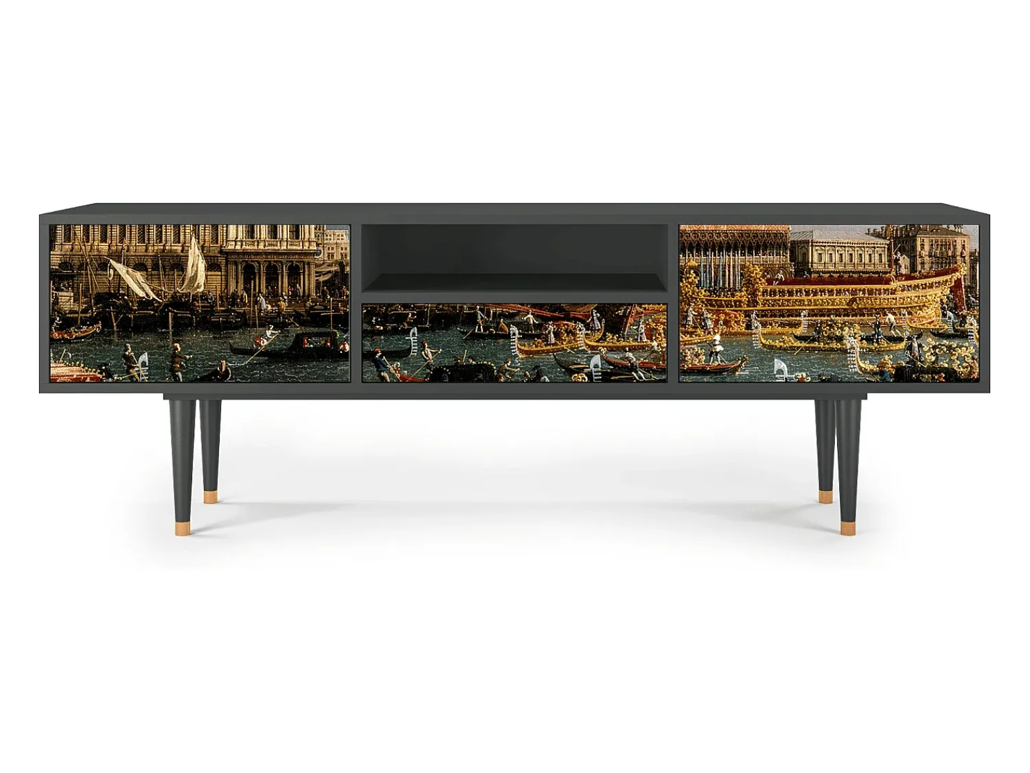 Mueble de TV - 170х59х41 cm - T6 - The Bucintoro, Antracite^ Móvel De Tv