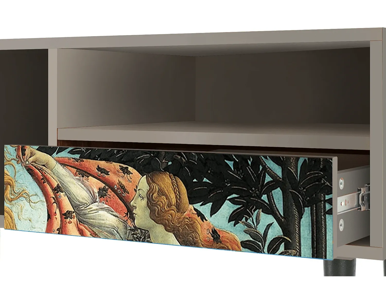 Móvel De Tv| Mueble de TV - 115х59х48 cm - T3 - The Birth of Venus, Areia Bege