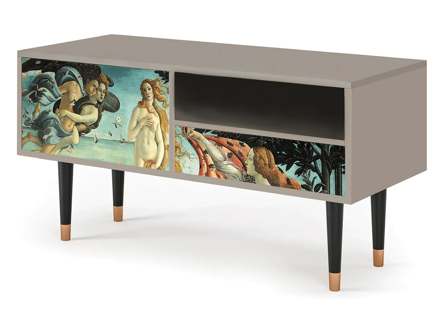 Móvel De Tv| Mueble de TV - 115х59х48 cm - T3 - The Birth of Venus, Areia Bege