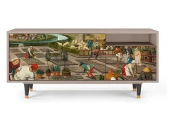 Móvel De Tv* Mueble de TV - 125х56х41 cm - T7 - The Younger - Spring, Latte Bege