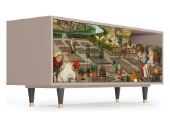 Móvel De Tv* Mueble de TV - 125х56х41 cm - T7 - The Younger - Spring, Latte Bege