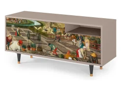 Móvel De Tv* Mueble de TV - 125х56х41 cm - T7 - The Younger - Spring, Latte Bege