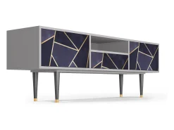 Móvel De Tv| Mueble de TV - 170х59х41 cm - T6 - The Amethyst, Cinza Cinzento