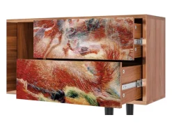 Móvel De Tv* Mueble de TV - 170х69х48 cm - T1 - The City Rises, Nogueira Castanho
