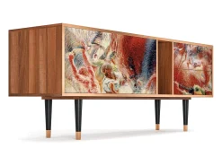 Móvel De Tv* Mueble de TV - 170х69х48 cm - T1 - The City Rises, Nogueira Castanho