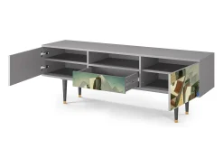 Móvel De Tv| Mueble de TV - 170х59х41 cm - T6 - The Cubist Paintings , Cinza Cinzento
