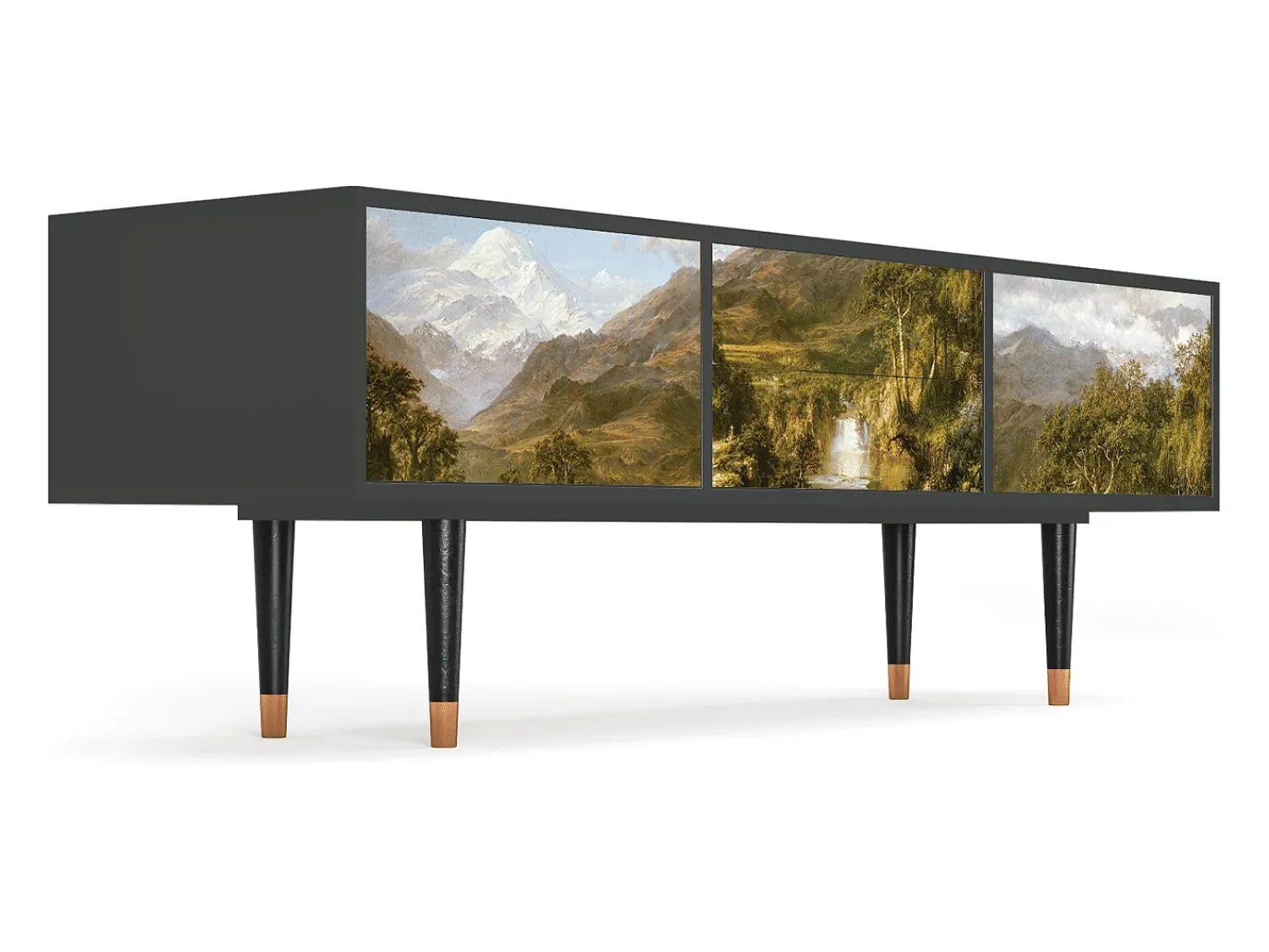 Móvel De Tv| Mueble de TV - 170х59х48 cm - T4 - The Heart of the Andes , Antracite Cinza antracite