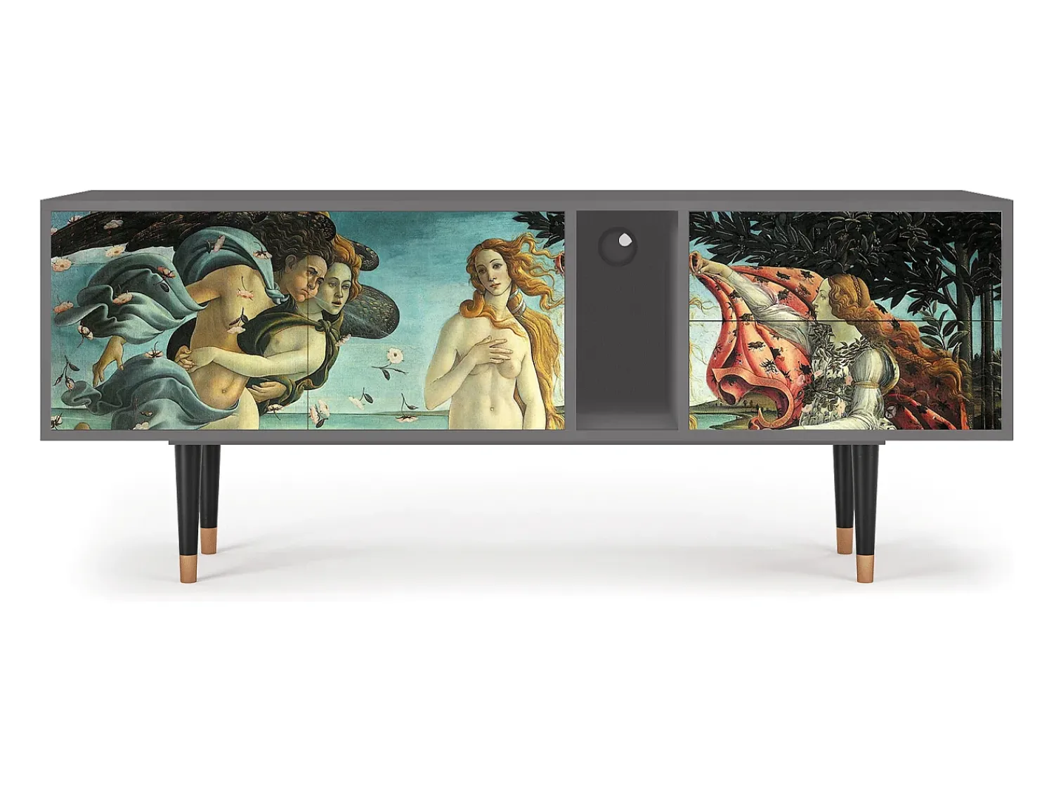 Mueble de TV - 170х69х48 cm - T1 - The Birth of Venus, Cinza Cinzento