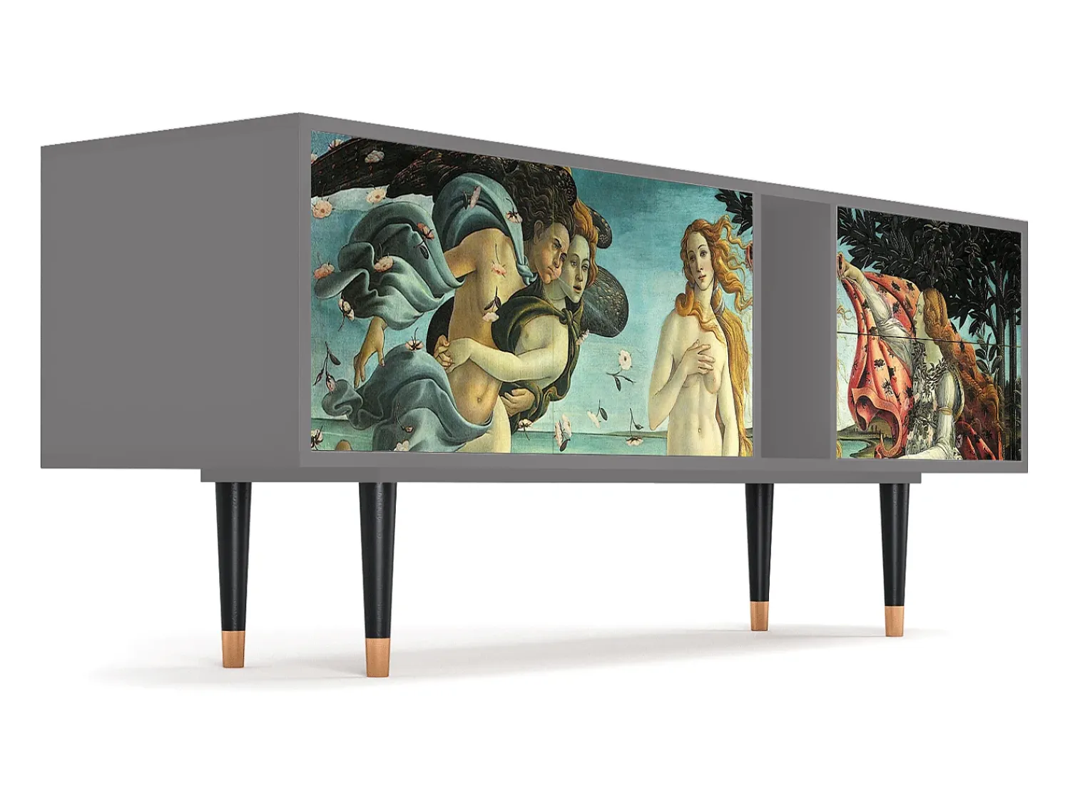 Mueble de TV - 170х69х48 cm - T1 - The Birth of Venus, Cinza Cinzento