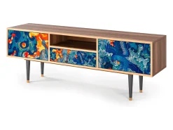 Móvel De Tv* Mueble de TV - 170х59х41 cm - T6 - The Girl - James Jean, Nogueira Castanho