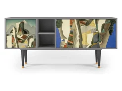 Best Mueble de TV - 150х69х41 cm - T5 - The Cubist Paintings , Cinza Cinzento