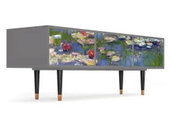 Móvel De Tv* Mueble de TV - 170х59х48 cm - T4 - The water lily pond , Cinza Cinzento