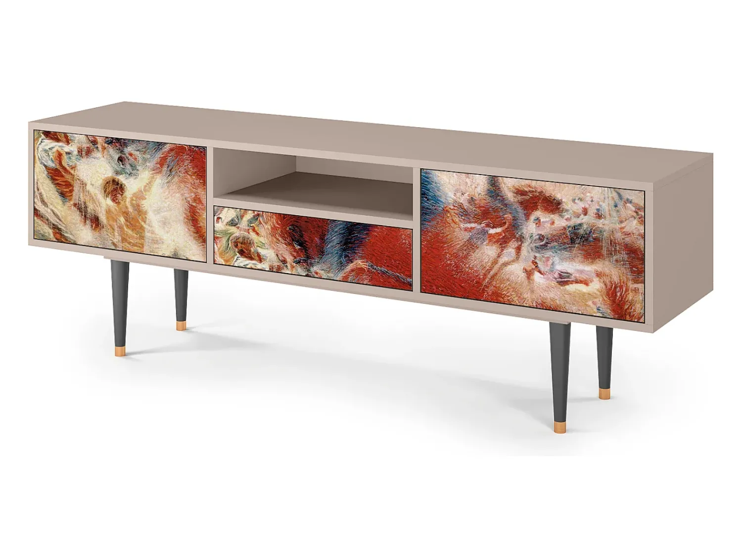 Móvel De Tv* Mueble de TV - 170х59х41 cm - T6 - The City Rises, Latte Bege