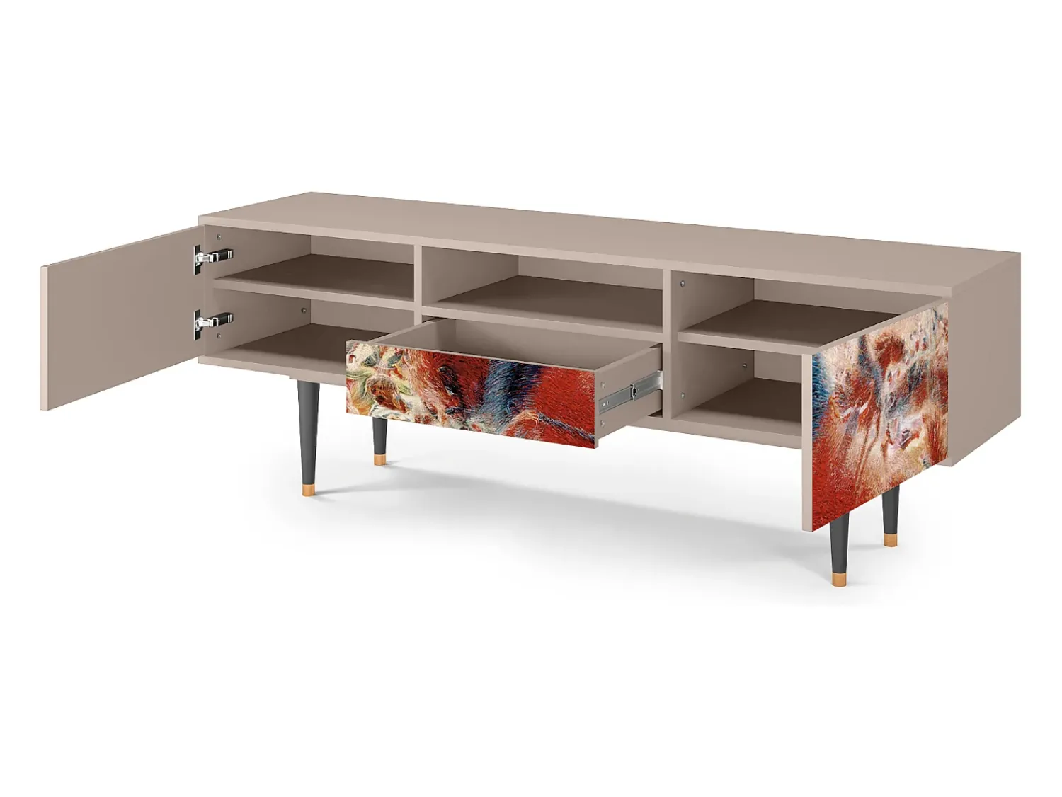 Móvel De Tv* Mueble de TV - 170х59х41 cm - T6 - The City Rises, Latte Bege