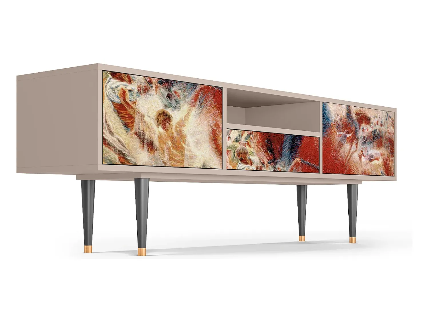 Móvel De Tv* Mueble de TV - 170х59х41 cm - T6 - The City Rises, Latte Bege