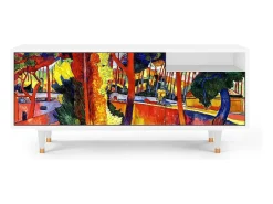 Mueble de TV - 125х56х41 cm - T7 - The Turning Road, Branco^ Móvel De Tv