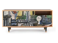 Móvel De Tv| Mueble de TV - 125х56х41 cm - T7 - The Studio , Nogueira Castanho