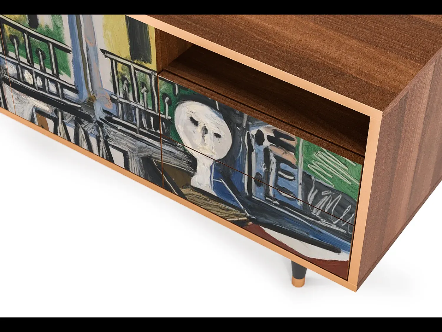 Móvel De Tv| Mueble de TV - 125х56х41 cm - T7 - The Studio , Nogueira Castanho