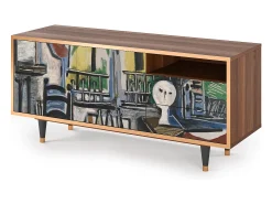 Móvel De Tv| Mueble de TV - 125х56х41 cm - T7 - The Studio , Nogueira Castanho
