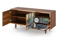 Móvel De Tv| Mueble de TV - 125х56х41 cm - T7 - The Studio , Nogueira Castanho