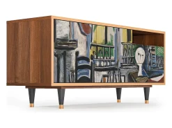 Móvel De Tv| Mueble de TV - 125х56х41 cm - T7 - The Studio , Nogueira Castanho