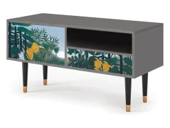 Móvel De Tv* Mueble de TV - 115х59х48 cm - T3 - The Repast of the Lion, Cinza Cinzento
