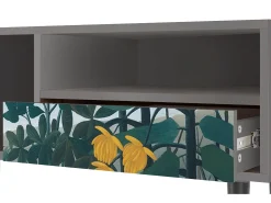 Móvel De Tv* Mueble de TV - 115х59х48 cm - T3 - The Repast of the Lion, Cinza Cinzento