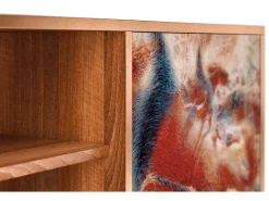 Móvel De Tv* Mueble de TV - 170х69х48 cm - T2 - The City Rises, Nogueira Castanho