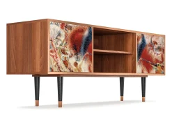 Móvel De Tv* Mueble de TV - 170х69х48 cm - T2 - The City Rises, Nogueira Castanho