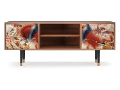 Móvel De Tv* Mueble de TV - 170х69х48 cm - T2 - The City Rises, Nogueira Castanho