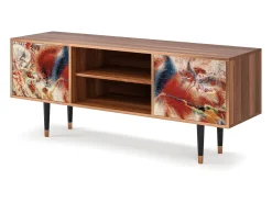 Móvel De Tv* Mueble de TV - 170х69х48 cm - T2 - The City Rises, Nogueira Castanho