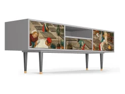 Móvel De Tv* Mueble de TV - 170х59х41 cm - T6 - The Younger - Spring, Cinza Cinzento