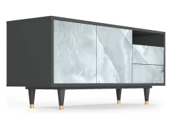 Móvel De Tv* Mueble de TV - 125х56х41 cm - T7 - The Onyx, Antracite Cinza antracite